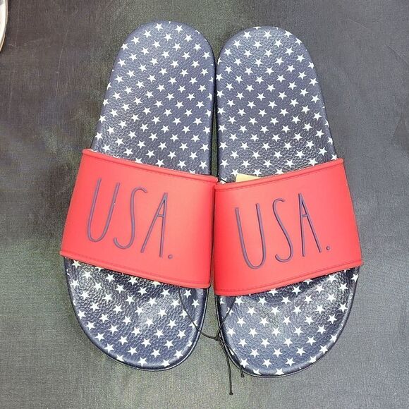 BRAND NEW RAE DUNN U.S.A WOMEN"S SLIDES - Picture 3 of 12